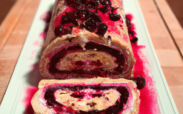 Bûche de Noël aux fruits rouges et au sirop d'érable