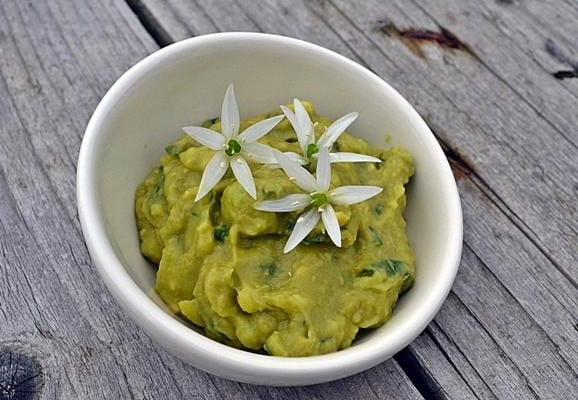 Ail des ours : gressins, guacamole et mini foccacia