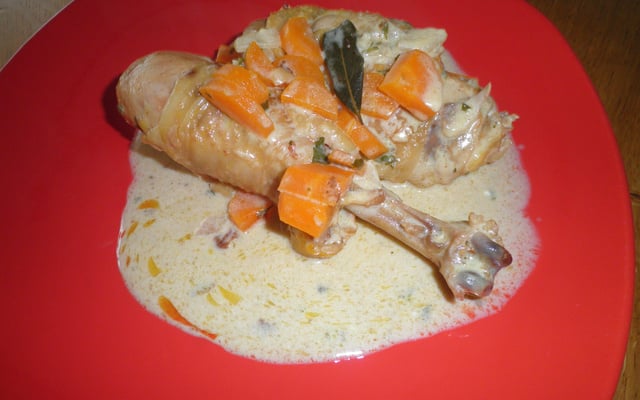 Poulet à l'estragon et moutarde de Dijon