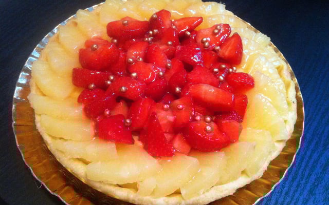 Tarte aux fraises ananas