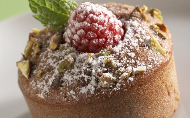 Cake avec Mon dessert de fraises, pistaches et menthe