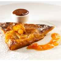 Caramélisé de poires en croustillant, ganache au thé à la bergamote