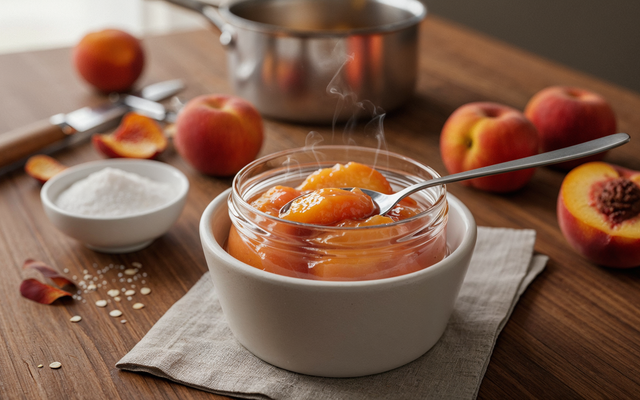 Compote de pêche et nectarine