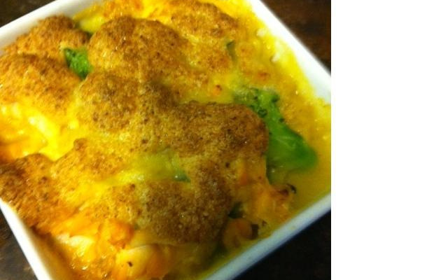 Crumble de parmesan au saumon