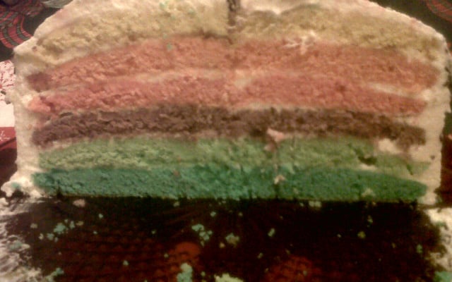 Gâteau arc en ciel