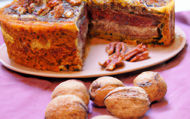 Cake aux noix et au magret séché