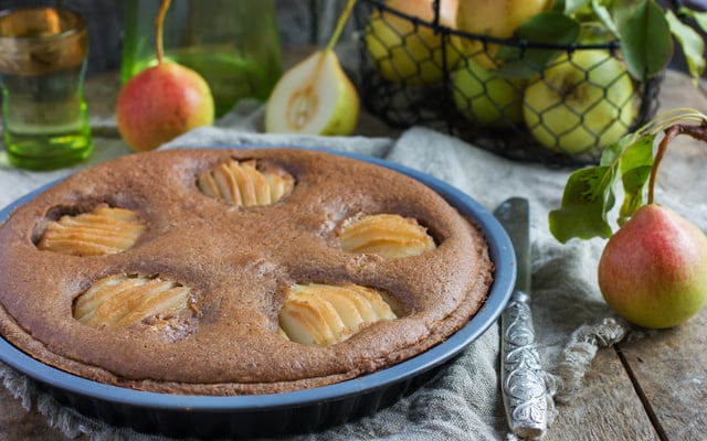 Tarte poire-chocolat-amande