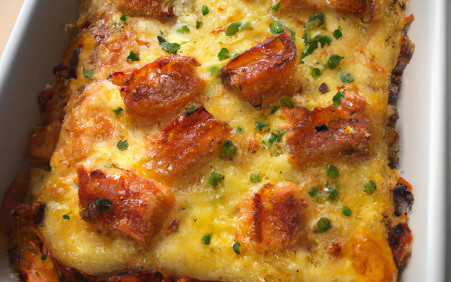 Gratin de saumon et chorizo
