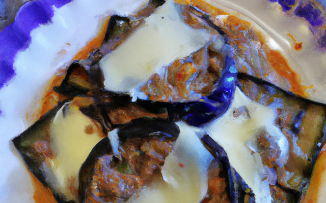 Tian d'aubergines avec fromage de brebis