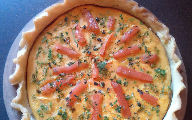 Quiche saumon poivron