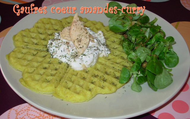 Gaufres aux amandes et au curry