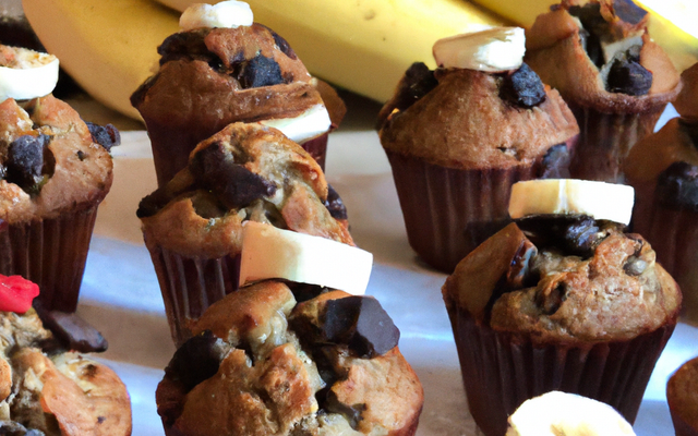 Muffins é la Banane et pepites de Chocolat