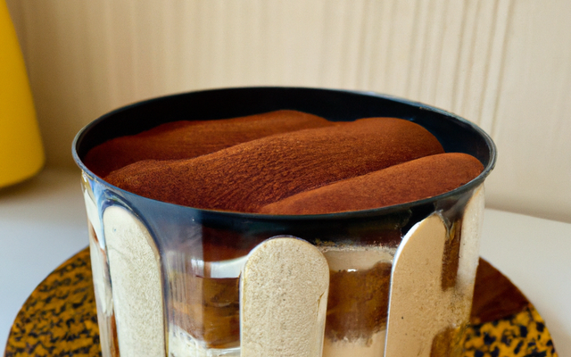 Tiramisu fort en café