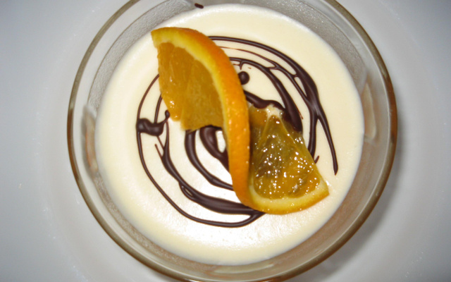 Mousse au chocolat blanc et orancello