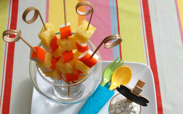Brochettes ananas Coraya