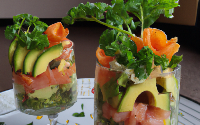 Verrine d'avocat et saumon au thermomix