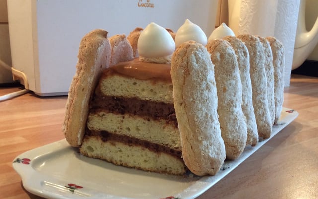 La bûche chocolat caramel