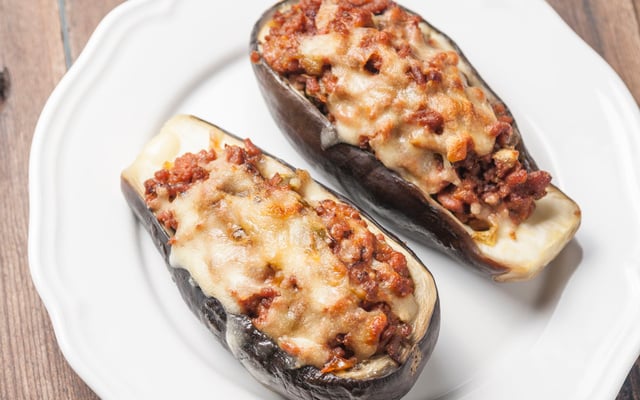 Barquette d'aubergines farcies