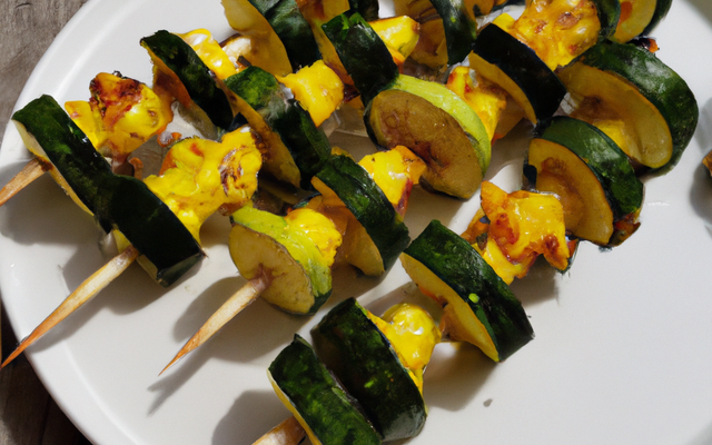 Brochettes de courgettes