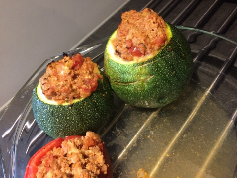 Courgettes farcies à la viande hachée
