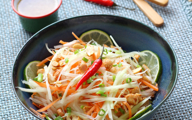 Salade de papaye verte façon thai