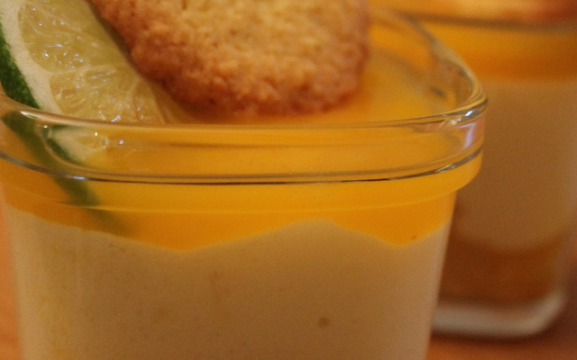 Verrine ananas, coco et mangue