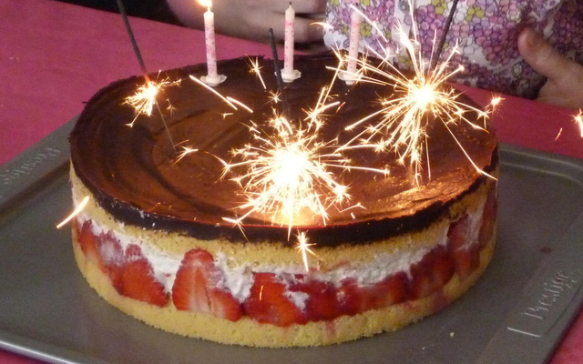 Fraisier chocolat mascarpone