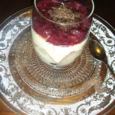 Bavarois à la poire au vin