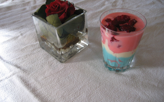 Tiramisu-curaçao - pralines - framboises