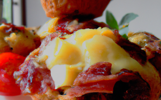 Muffin salé tomate fromage saucisson