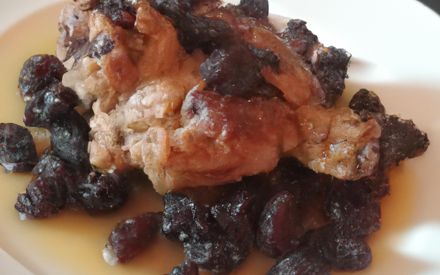 Chapon aux raisins secs