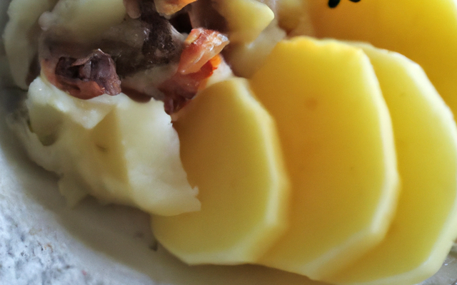 Parmentier de pommes de terre et foie gras