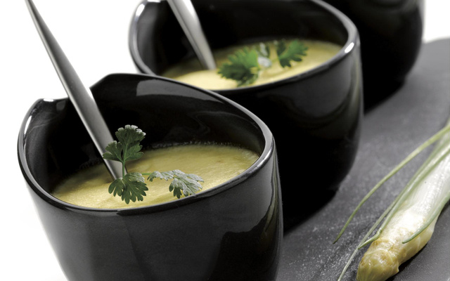 Verrine de mousse aux asperges