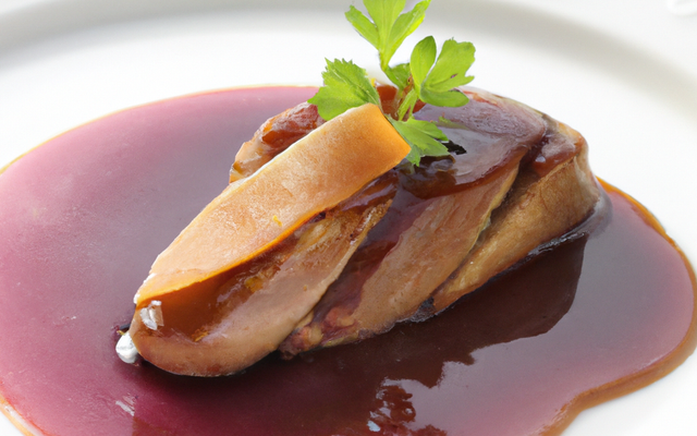 Foie gras de canard sur pieds de porc braisés maison