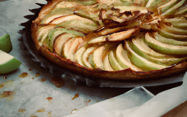 Tarte aux pommes .
