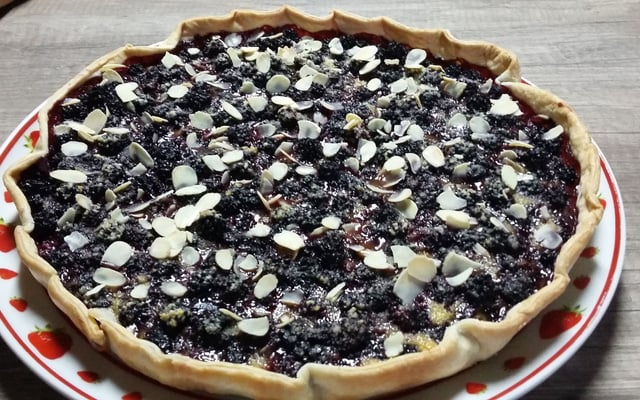 Tarte aux mures amandées