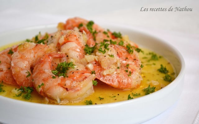Scampis à l'ail