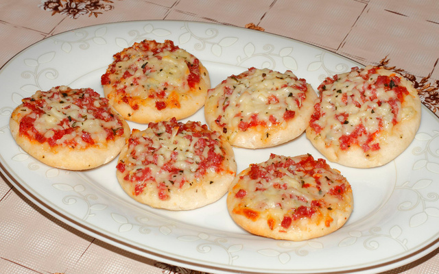 Mini pizzas végétariennes