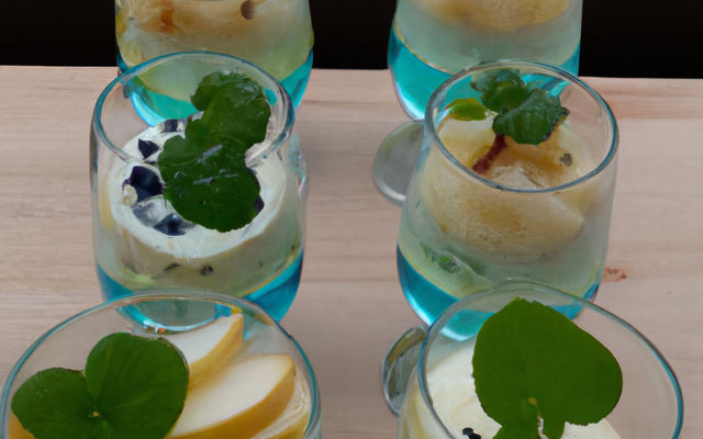 Verrines gourmandes de poires et bleu