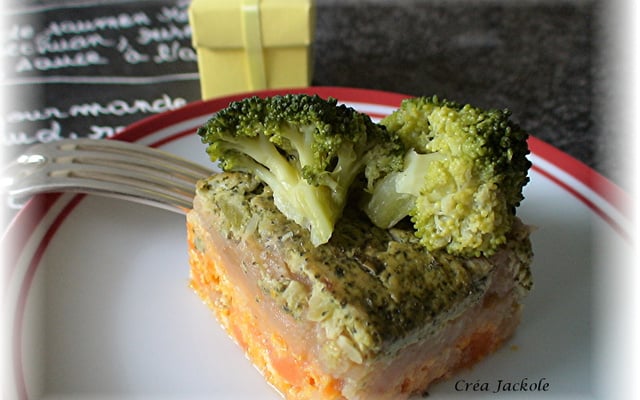 Brocolis et carottes invitent la pomme