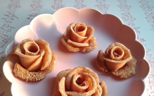 Roses des Sables à la pâte d'amande arrosées de miel à l'eau de rose