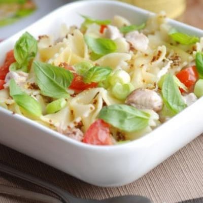 Salade de pâtes papillons au St Môret