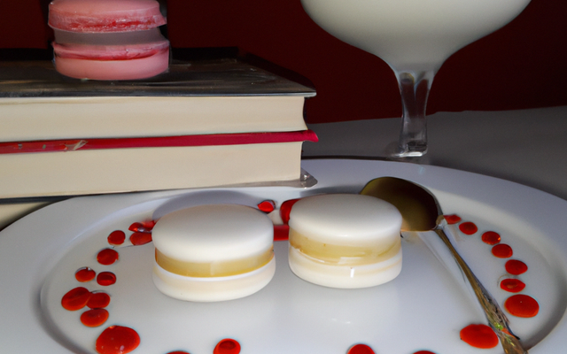 Panna cotta accompagné de ses macarons