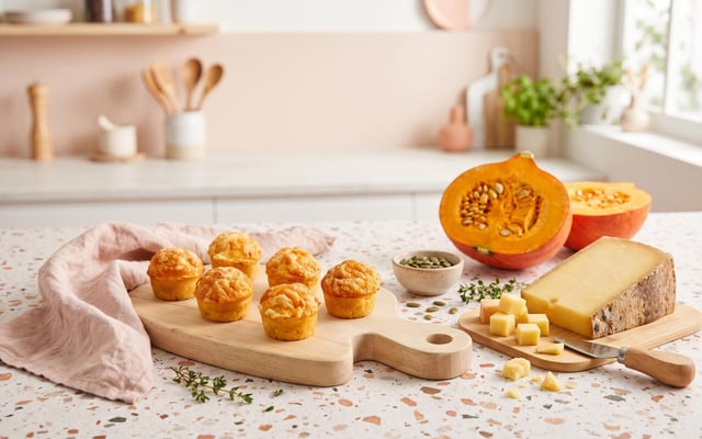 Mini muffins au potiron et comté