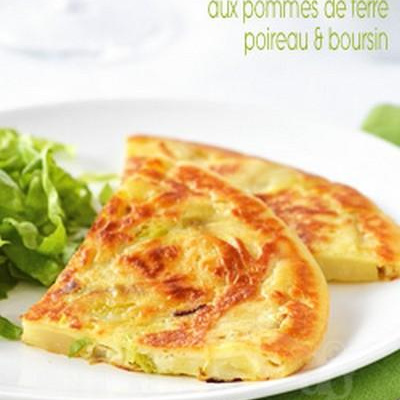 Crêpe épaisse aux pommes de terre, poireau et Boursin façon Chanciau