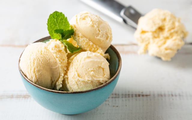 Glace à l'italienne à la vanille