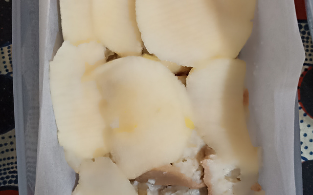 Gâteau de pain perdu, pomme et cannelle