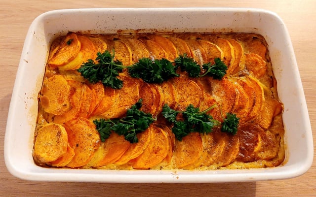 Gratin de patate douce aux épices