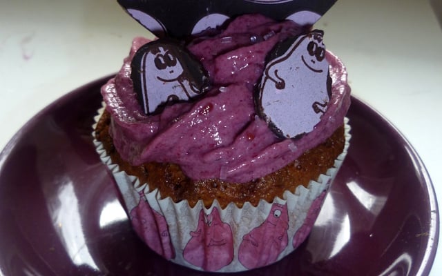 Cupcake chocolat blanc blackberry