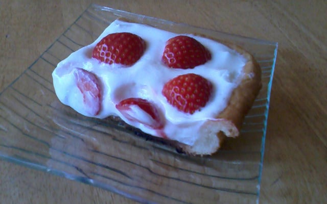 Tarte au fromage blanc et fraise